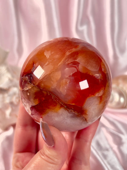 Warm Pink Carnelian Sphere