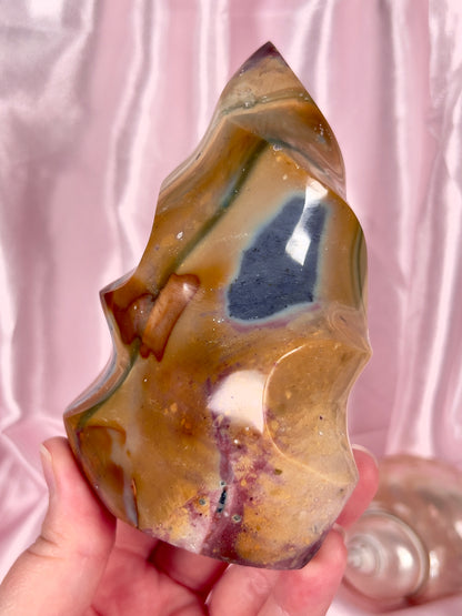 Funky Pastel Polychrome Jasper Flame