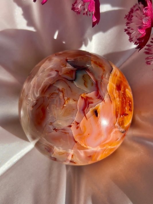 Warm Pink Carnelian Sphere