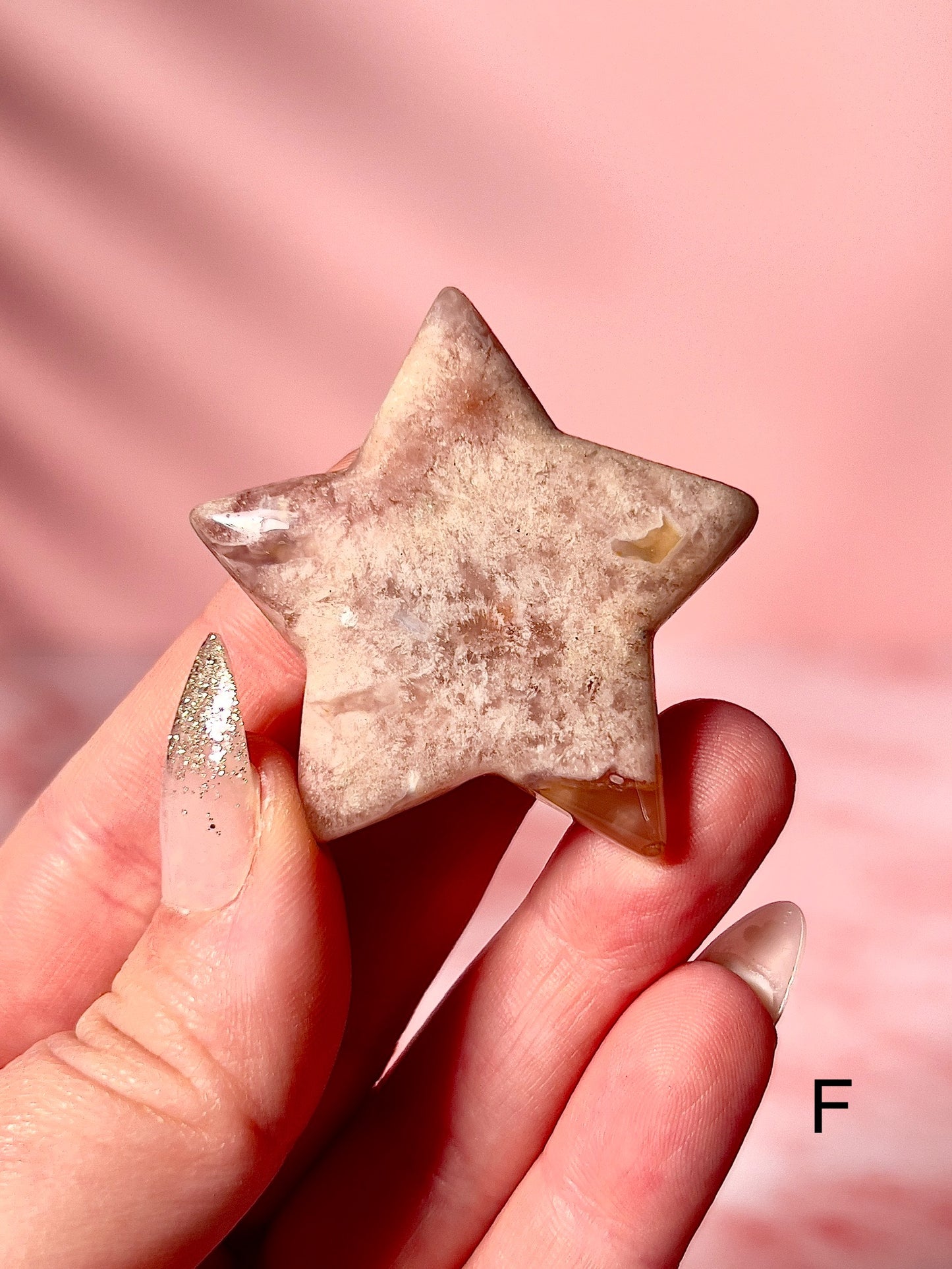 Blue and Pink Flower Agate Stars - Choose Your Own