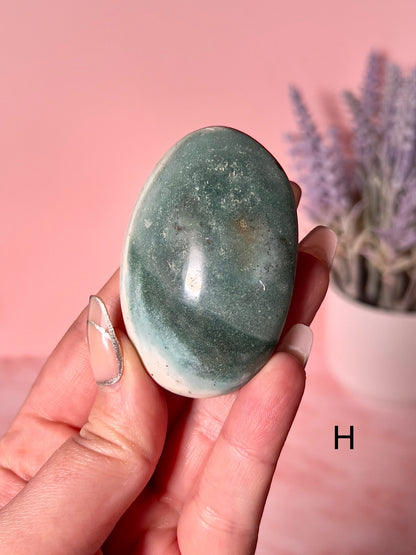 Beautiful Sea Jasper Crystal Palm Stones - Choose Your Own