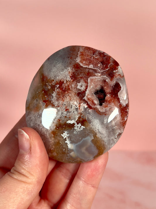 Pink Amethyst Large Palm Stone