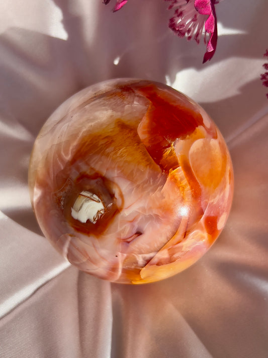 Warm Pink Carnelian Sphere