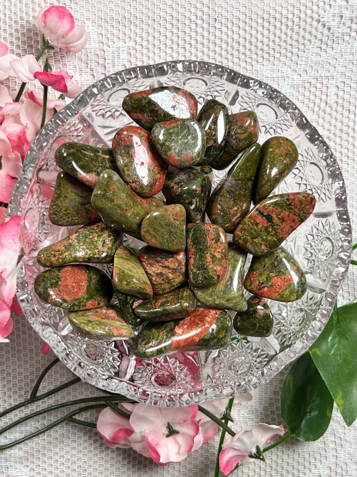 Unakite Tumbles (set of 2)