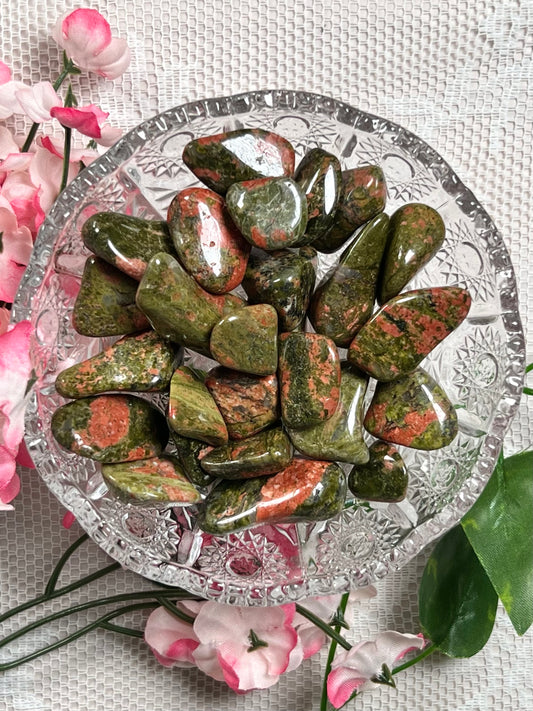 Unakite Tumbles (set of 2)