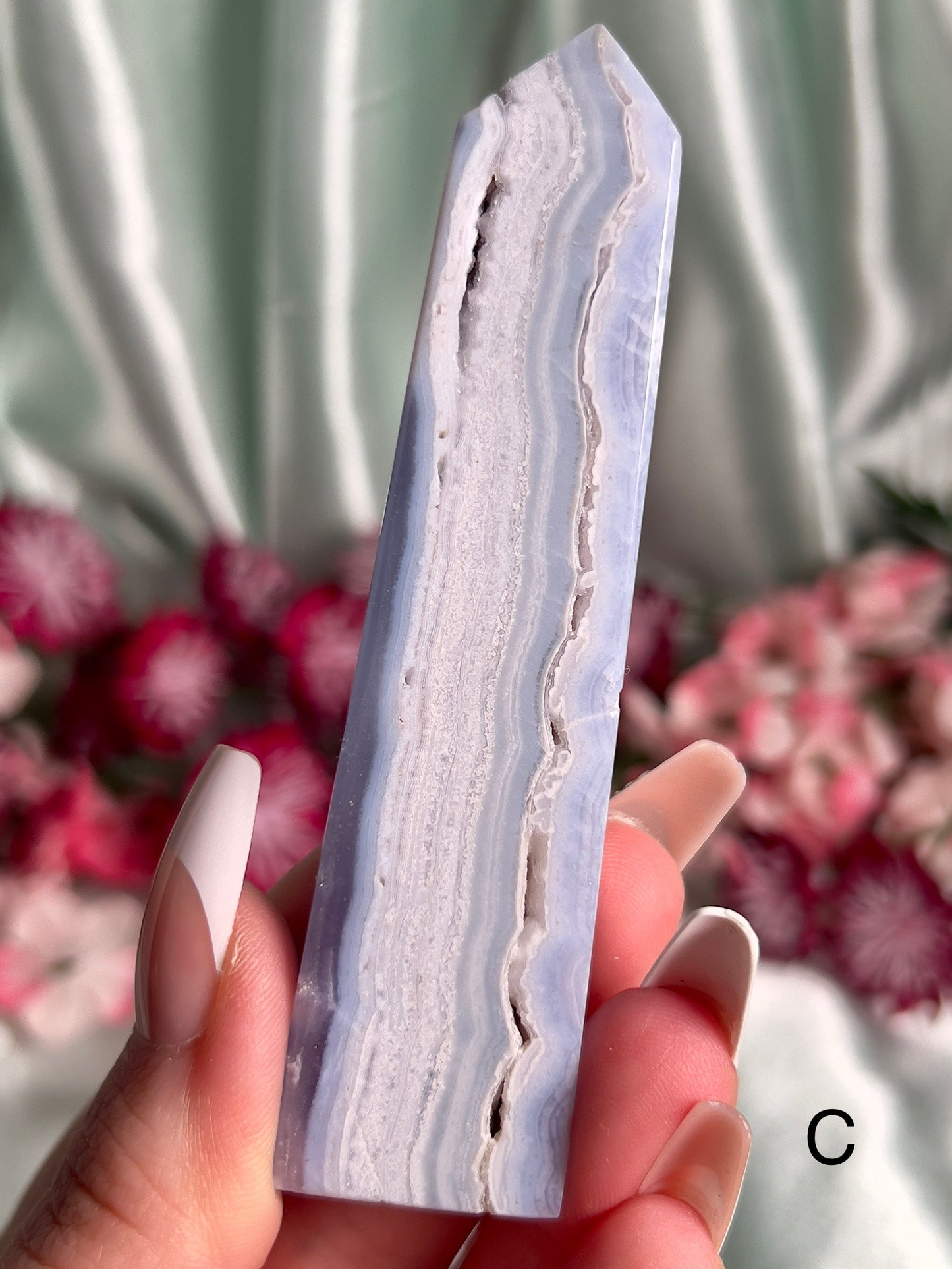 Tall Druzy Blue Lace Agate Towers - Choose Your Own