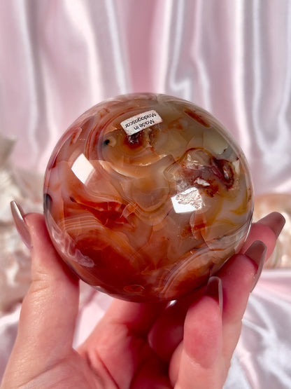 Funky Pink Carnelian Sphere