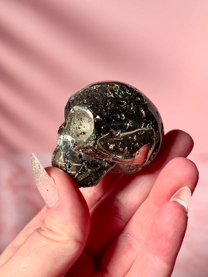 Druzy Cubic Pyrite Skull - Intuitively Chosen