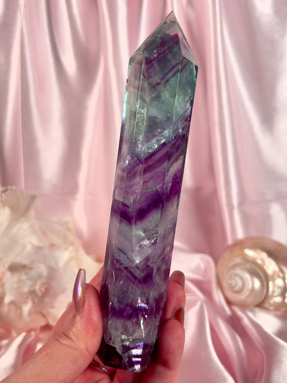 Candy Fluorite Tower with Rainbows