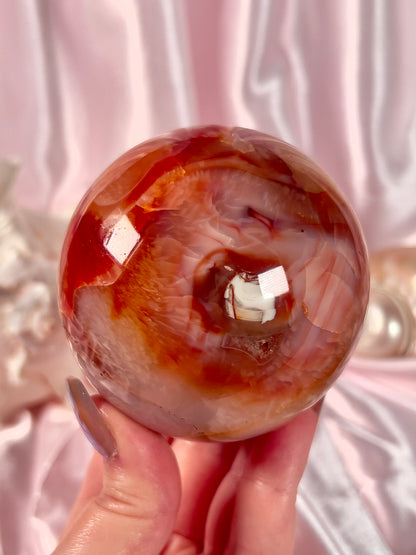 Warm Pink Carnelian Sphere