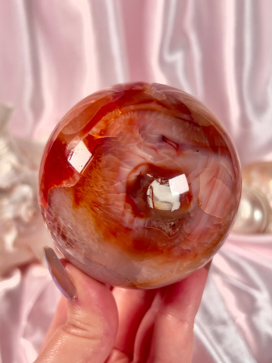Warm Pink Carnelian Sphere