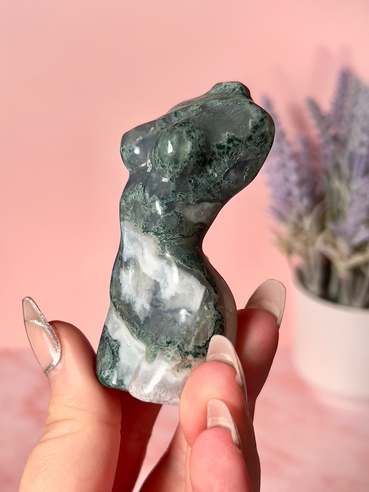 Moss Agate Goddess Body (D)