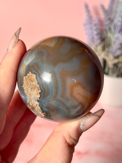 Beautiful Banded Agate Sphere