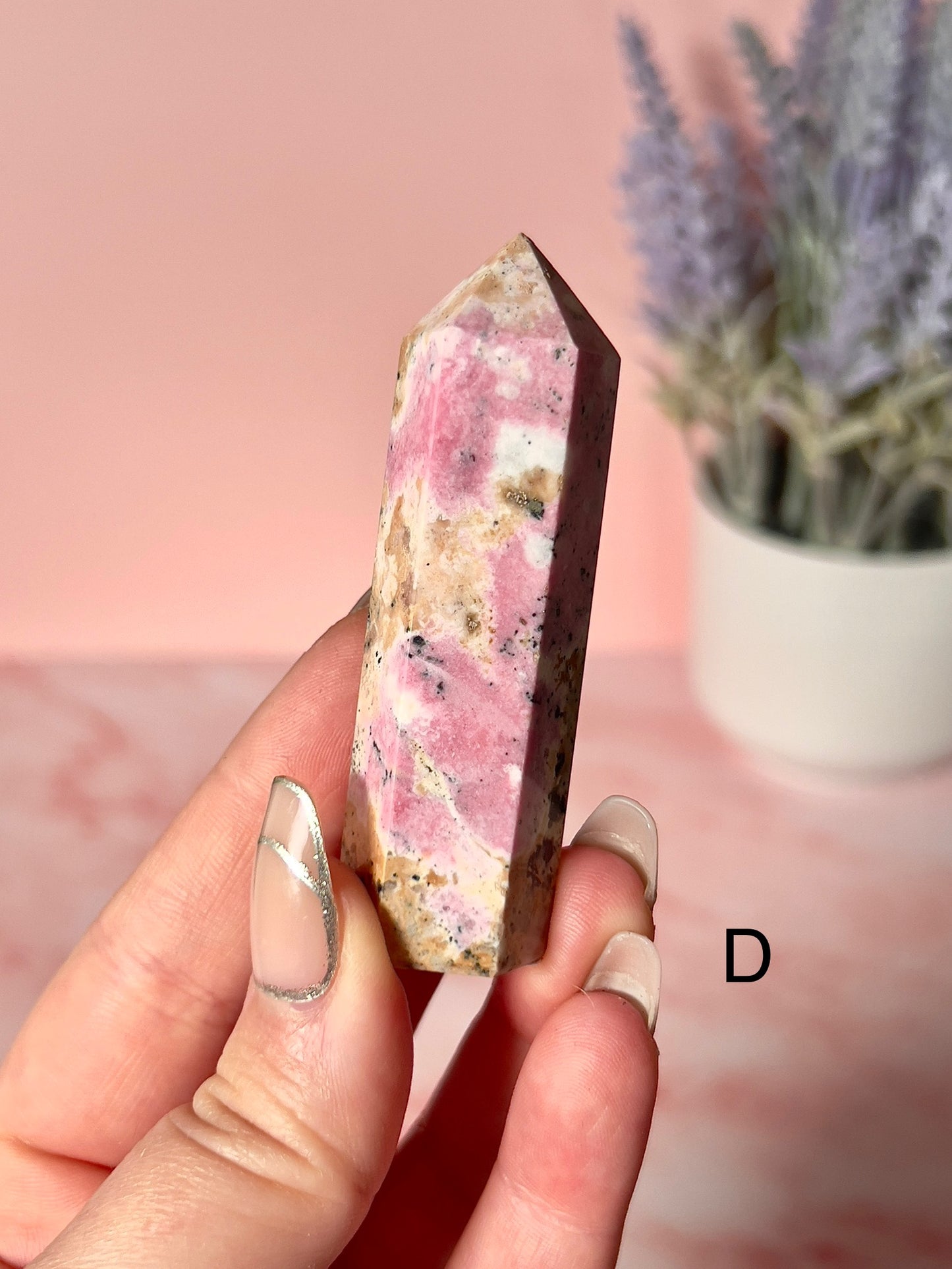 Bubblegum Pink Peruvian Rhodonite Tower - Choose Your Own