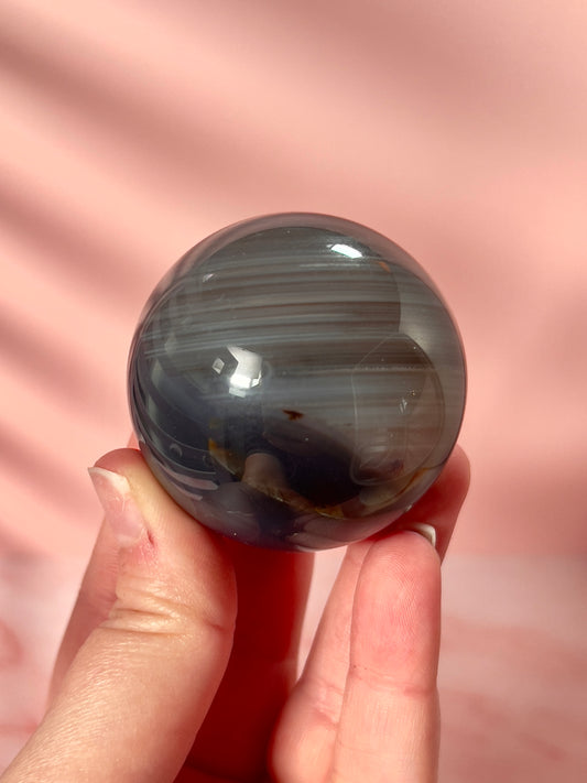 Imperfect Banded Agate Sphere