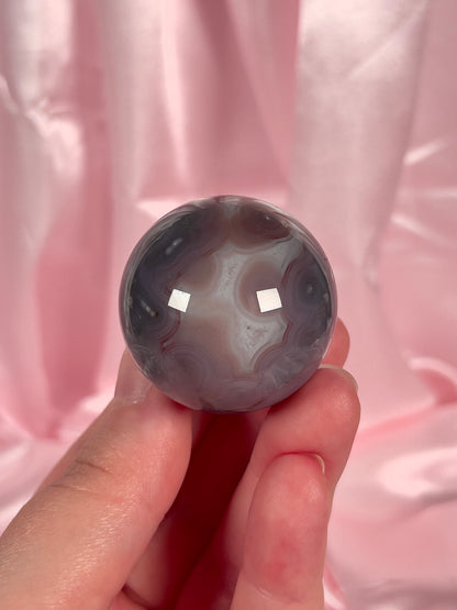 Mini Pastel Strawberry Swazi Agate Sphere