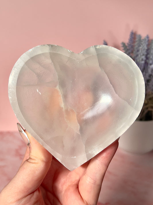 Selenite Heart Bowl
