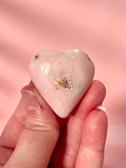 Peruvian Pink Opal Hearts