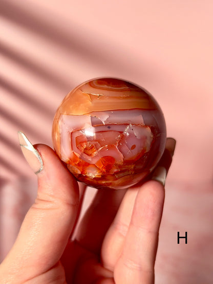 Small Carnelian Spheres - Choose Your Own