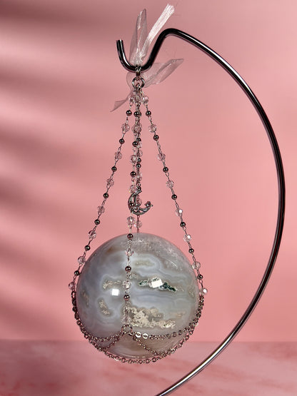Hanging Sphere Stand - Gold or Silver
