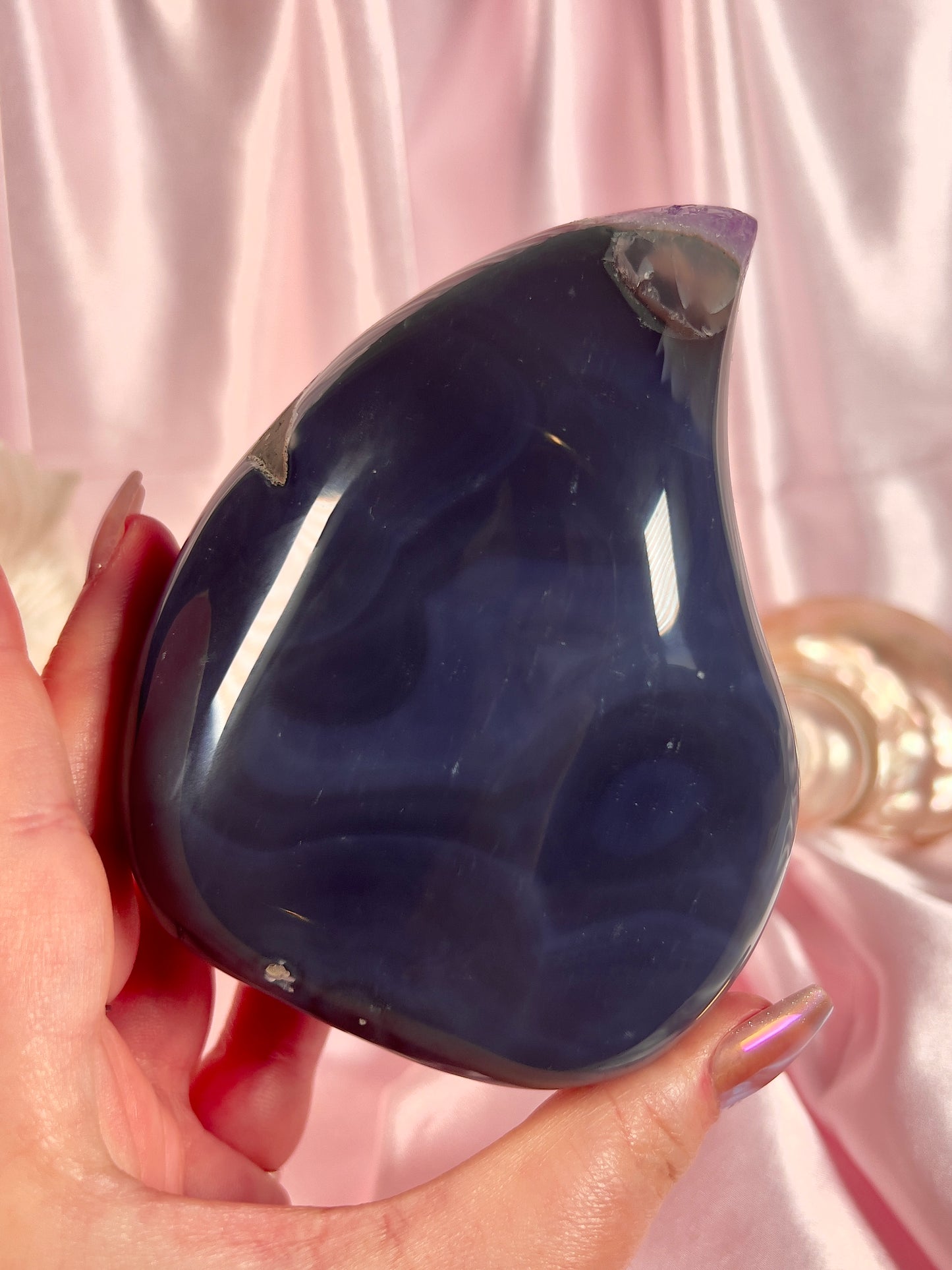 Amethyst + Agate Flame from Brazil