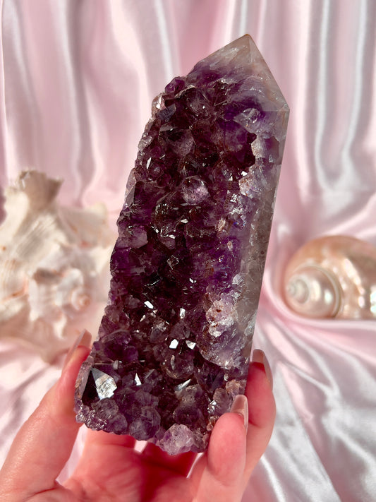 Large Dark Amethyst Tower from Brazil