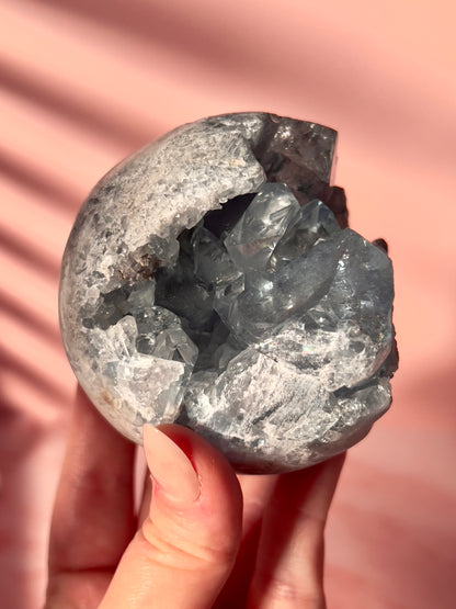 Gemmy Celestite Sphere