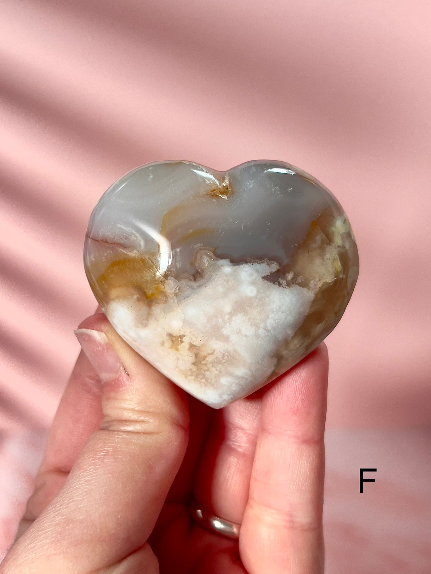 Flower Agate Hearts from Madagascar - Choose Your Own