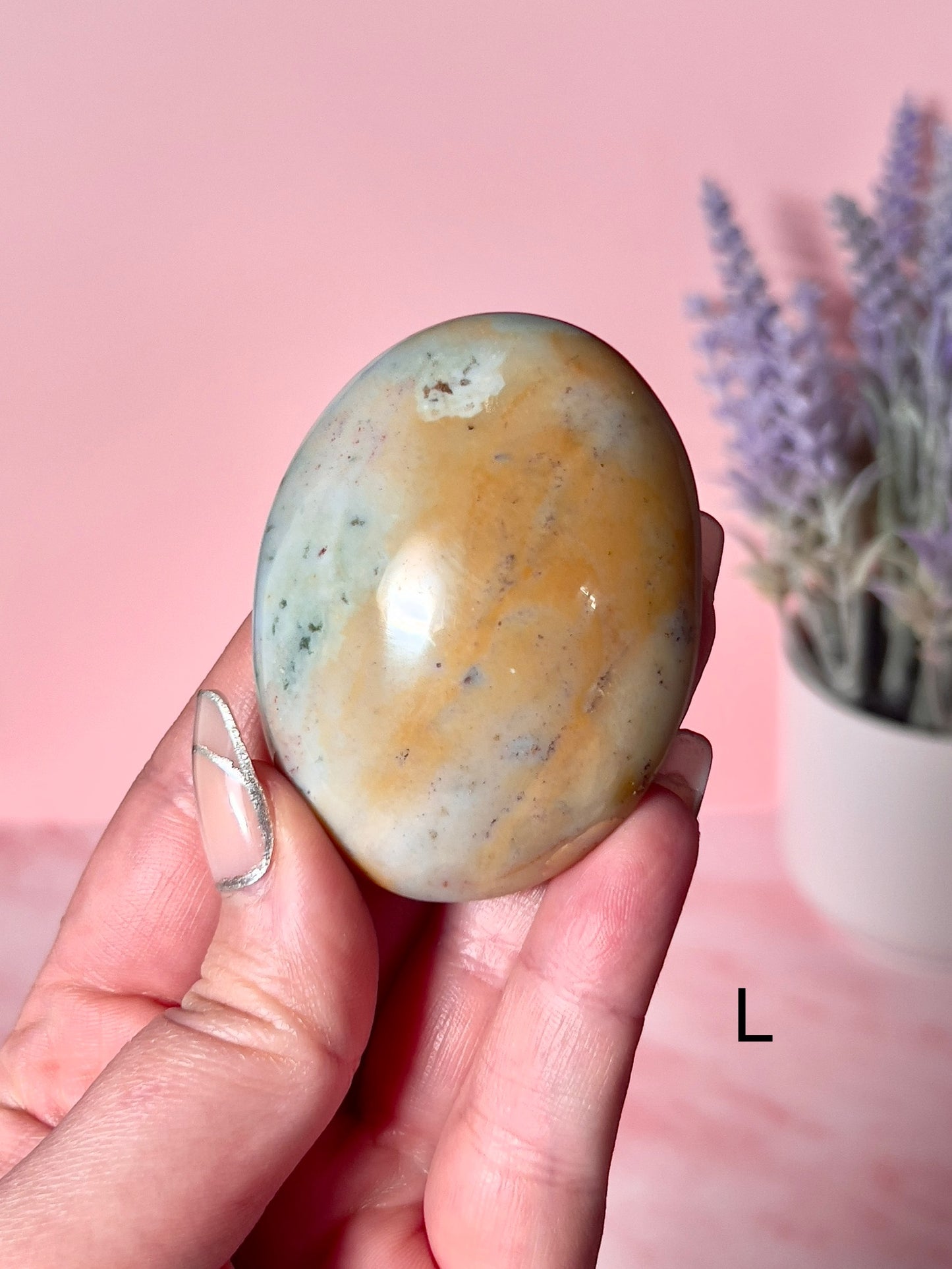 Beautiful Sea Jasper Crystal Palm Stones - Choose Your Own