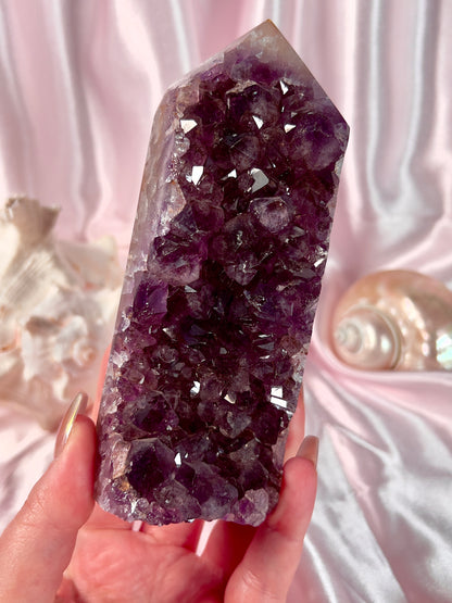Large Dark Amethyst Tower from Brazil