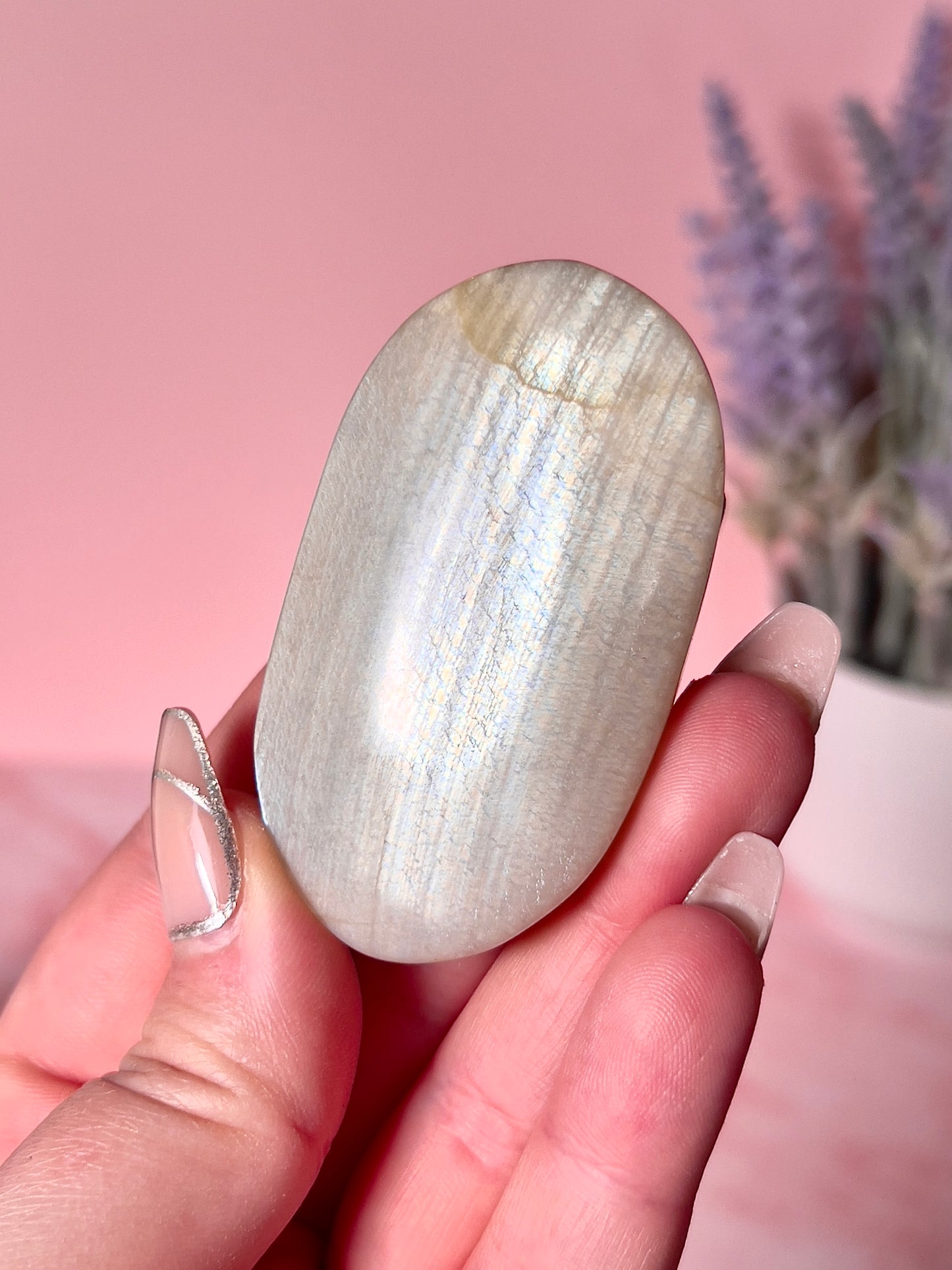 Moonstone Palm Stone