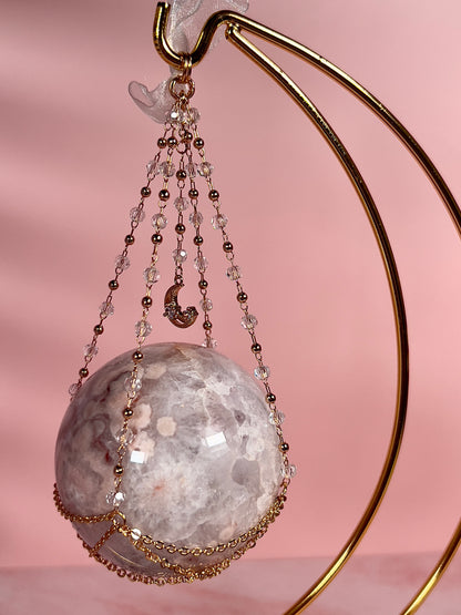 Crescent Moon Hanging Sphere Stand