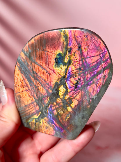 Sunset Orange Labradorite Freeform