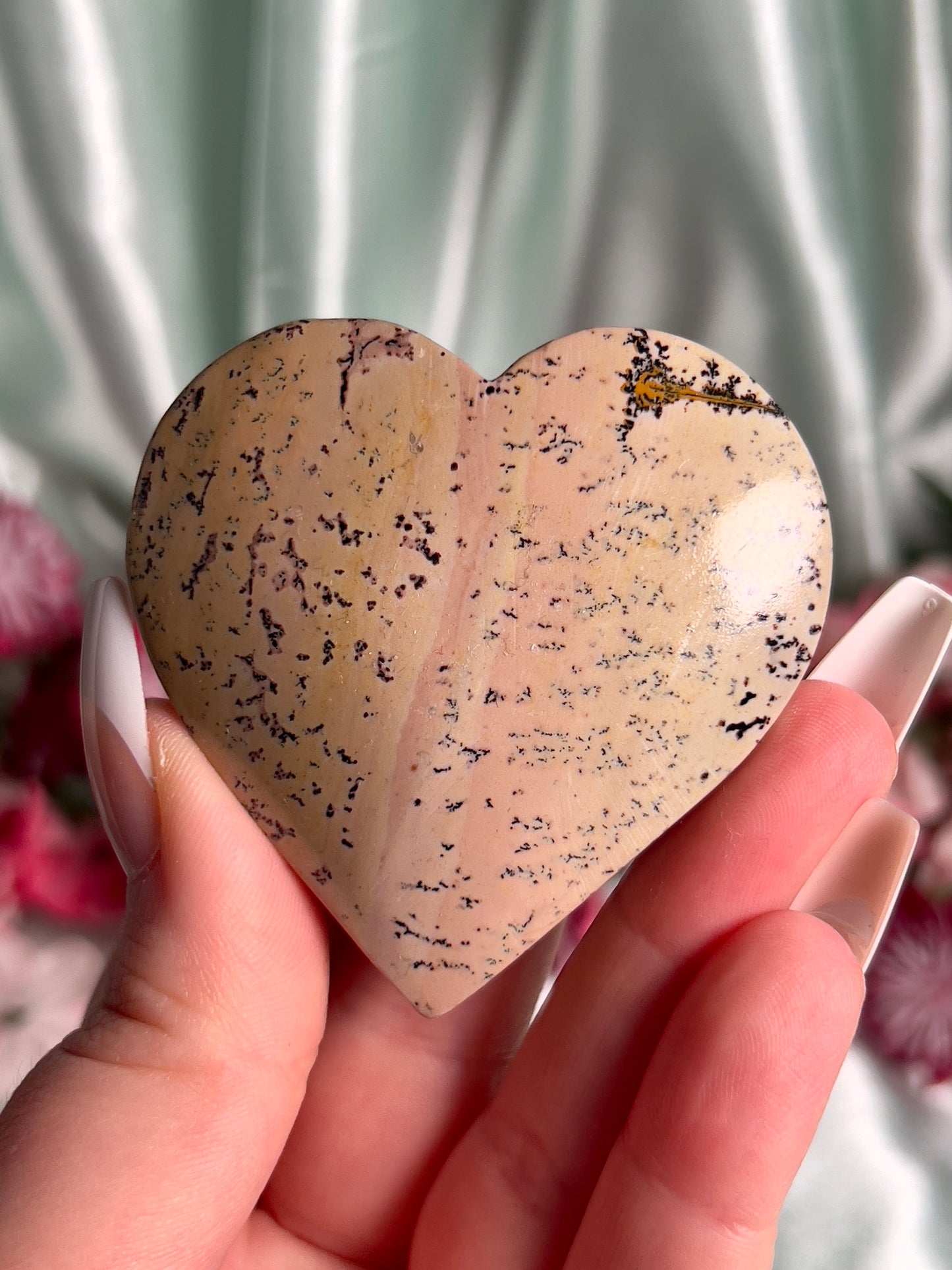 Pink Picture Jasper Heart (D)