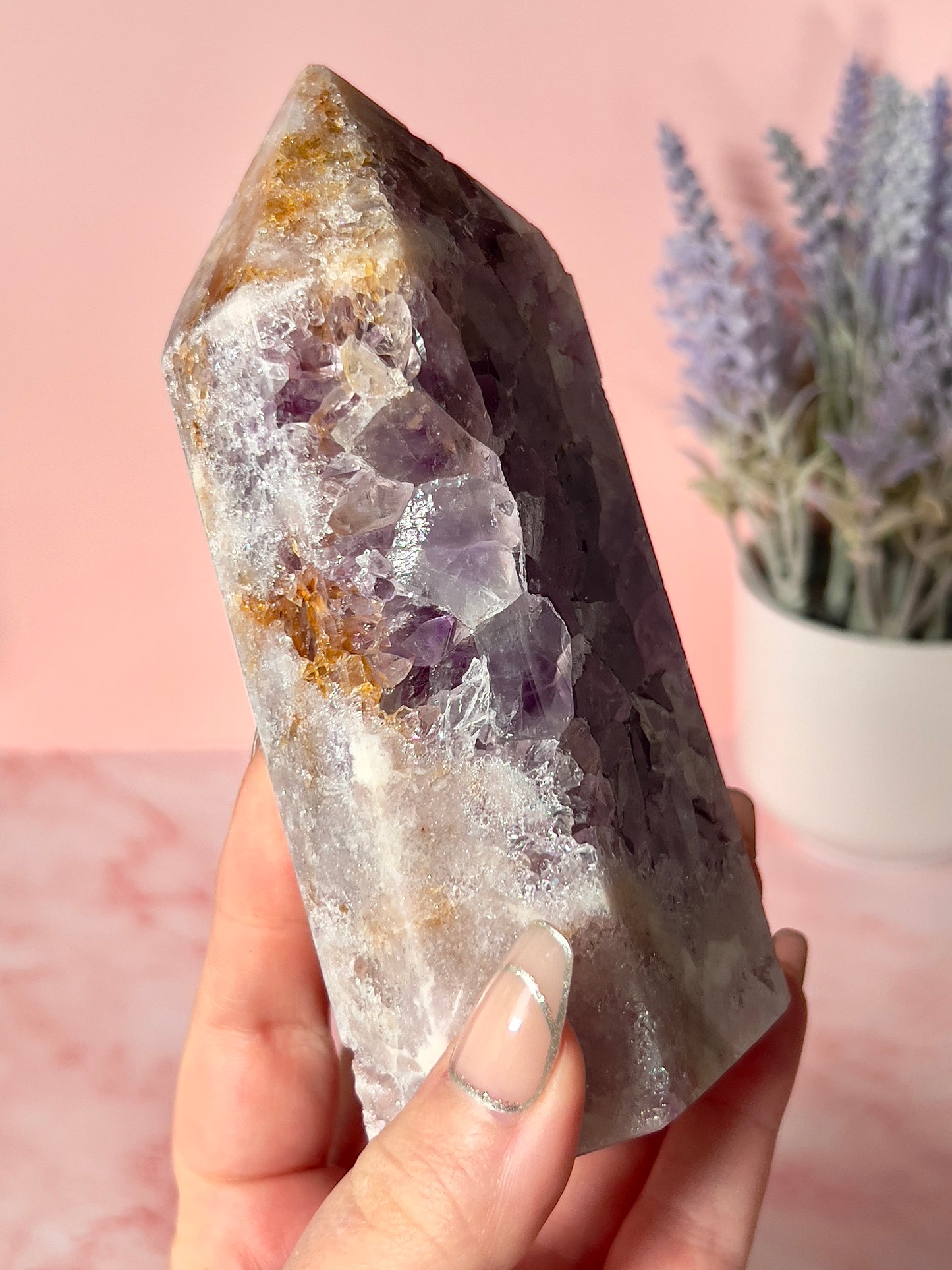 Purple Pink Amethyst Tower