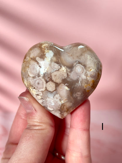 Flower Agate Hearts from Madagascar - Choose Your Own