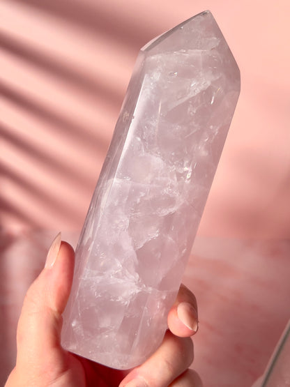 Lavender Rose Quartz Tower