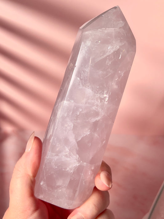 Lavender Rose Quartz Tower