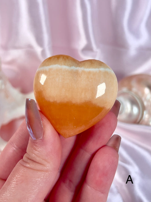 Orange Calcite Heart or Sphere