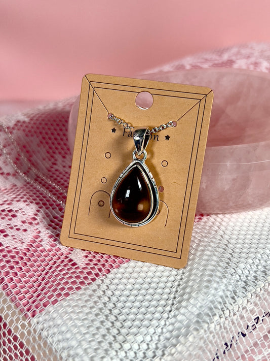 Smoky Rutile Sterling Silver Necklace