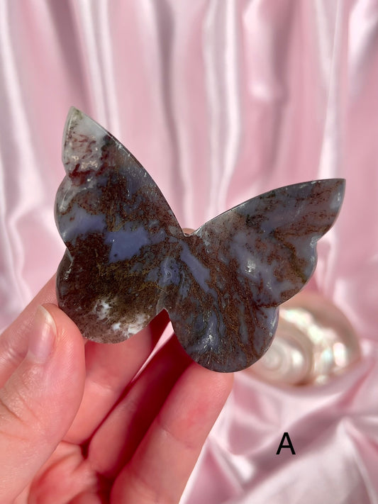 Moss Agate 3D Butterfly - Choose Your Own