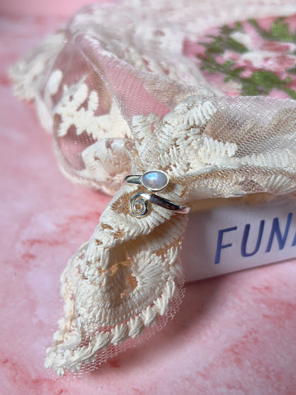 Rainbow Moonstone Ring Size 7