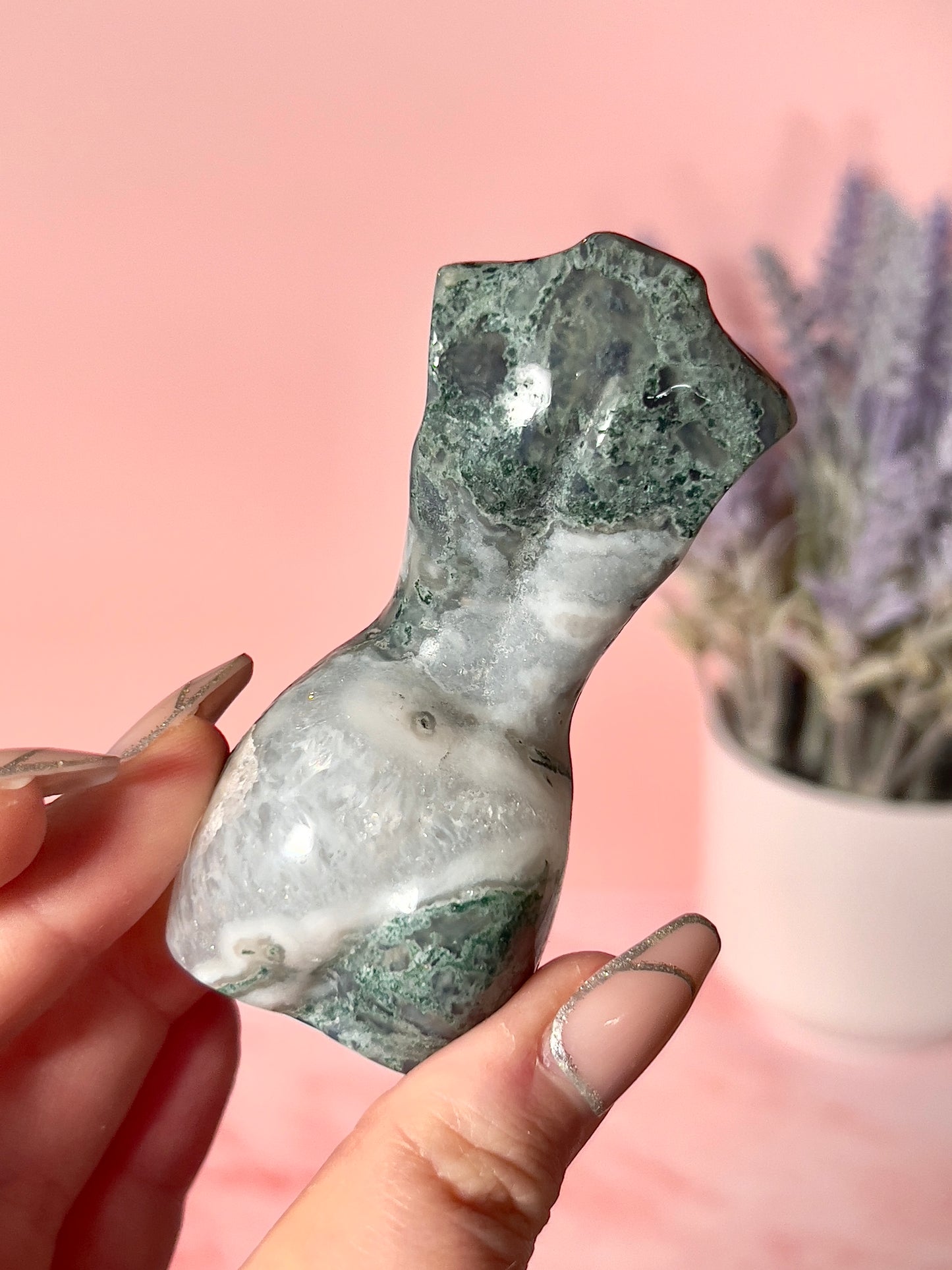 Moss Agate Goddess Body (D)