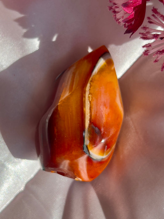 Small red carnelian flame