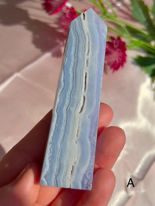 Blue Lace Agate Tower