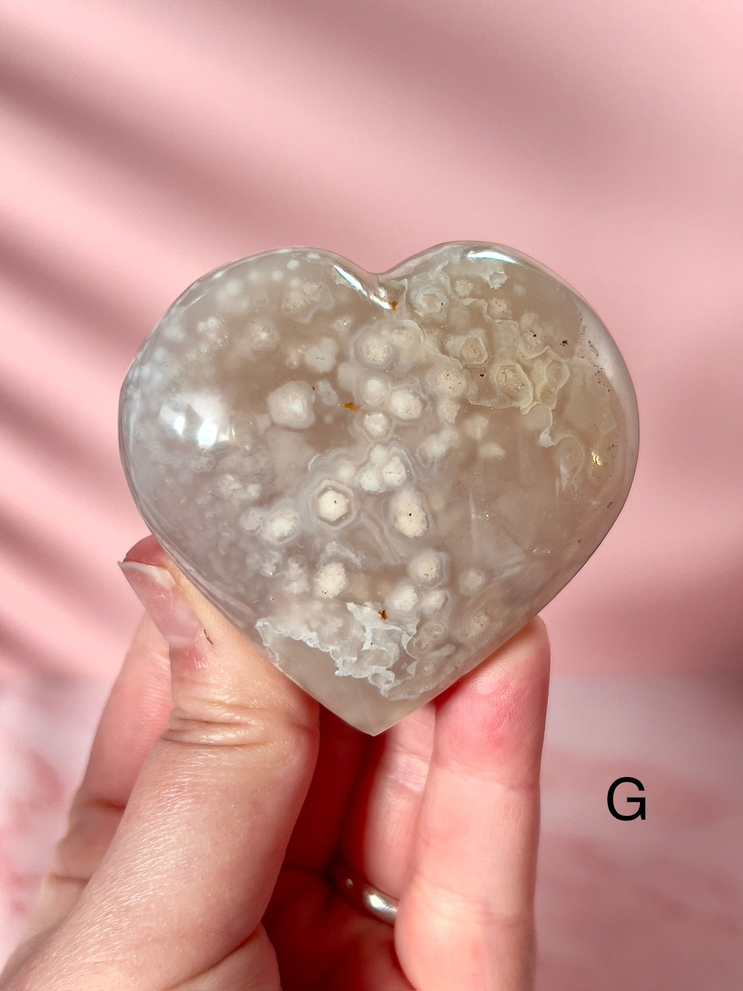 Flower Agate Hearts from Madagascar - Choose Your Own