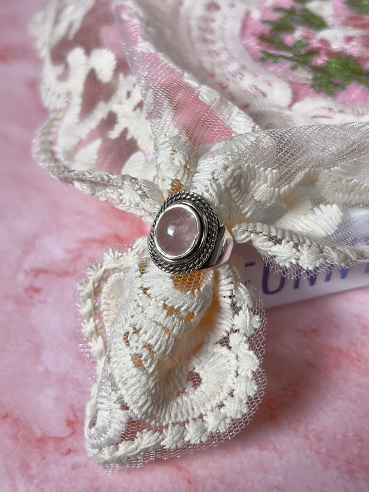 Morganite Vintage Style Ring Size 8.5