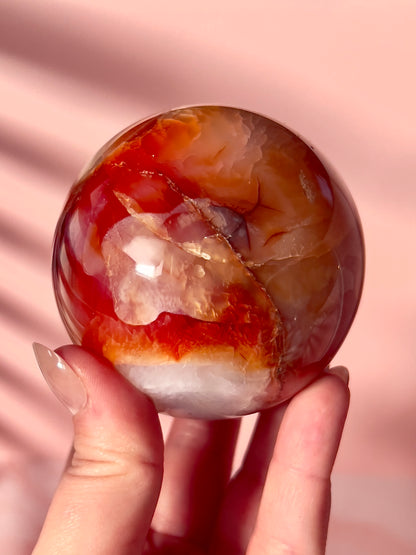 Warm Pink Carnelian Sphere