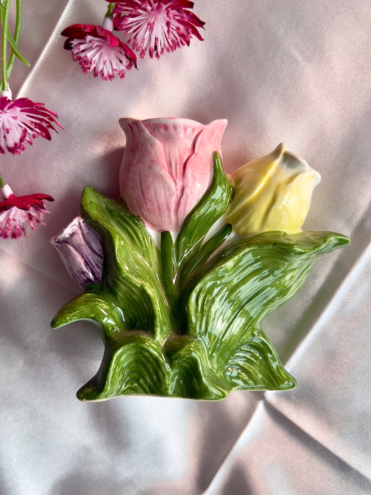 Vintage Porcelain Tulip Sphere Holder