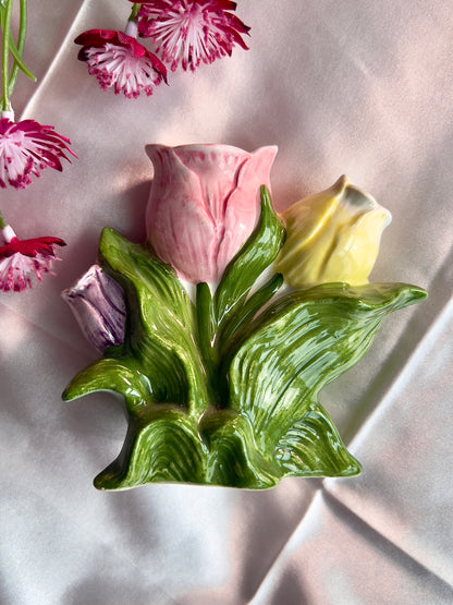 Vintage Porcelain Tulip Sphere Holder